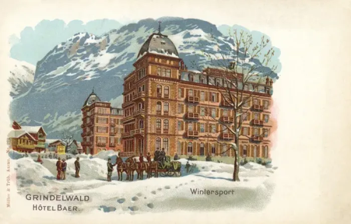 Framed Print : Hotel Baer, Grindelwald, Switzerland Framed Print : Hotel Baer, Grindelwald, Switzerland