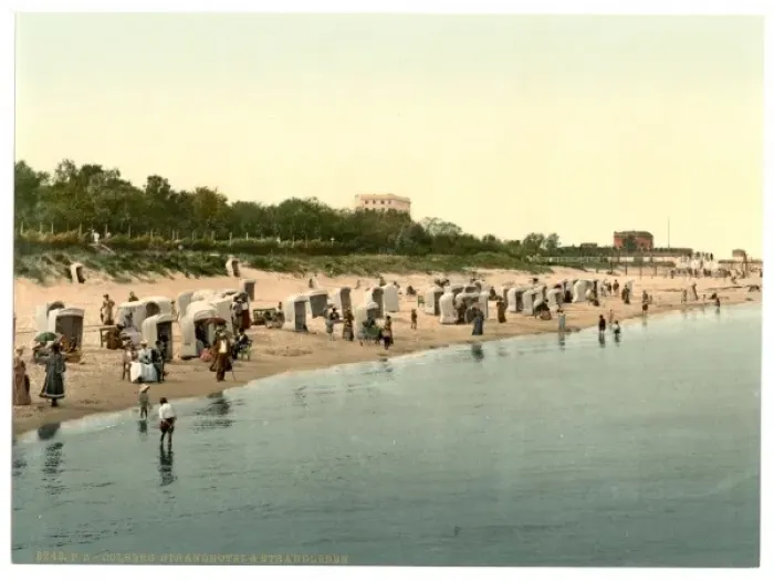 Framed Print : Hotel and beach, Colberg, Pommeraina, Germany (i. e. Kolobrze Framed Print : Hotel and beach, Colberg, Pommeraina, Germany (i. e. Kolobrze