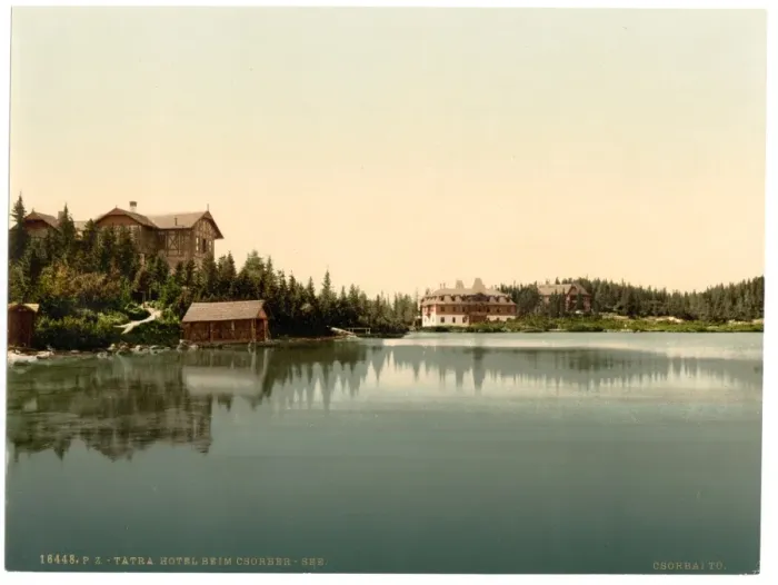 Framed Print : Hotel and Csorber (i. e. Csorba) See, Tatra, Austro-Hungary Framed Print : Hotel and Csorber (i. e. Csorba) See, Tatra, Austro-Hungary