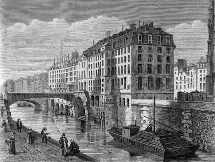Framed Print : Hotel Dieu, Paris Framed Print : Hotel Dieu, Paris