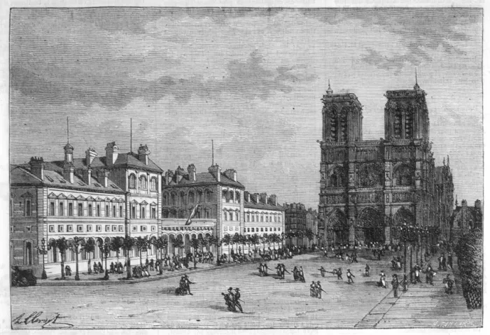 Framed Print : Hotel Dieu, Paris Framed Print : Hotel Dieu, Paris