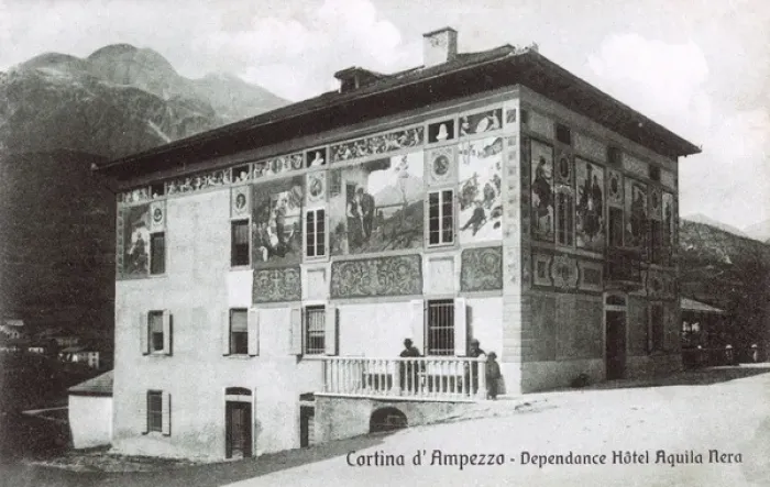 Framed Print : Hotel L Aquila Nera at Cortina d Ampezzo, Italy Framed Print : Hotel L Aquila Nera at Cortina d Ampezzo, Italy
