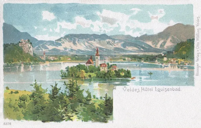 Framed Print : Hotel Luisenbad, Bled Framed Print : Hotel Luisenbad, Bled