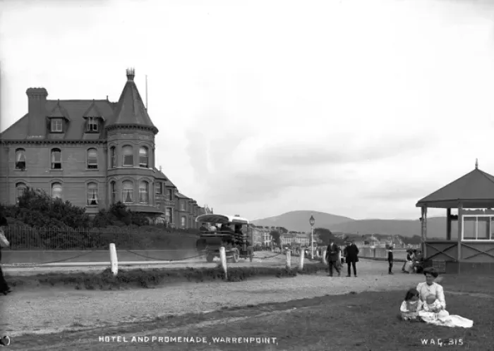 Framed Print : Hotel and Promenade, Warrenpoint Framed Print : Hotel and Promenade, Warrenpoint