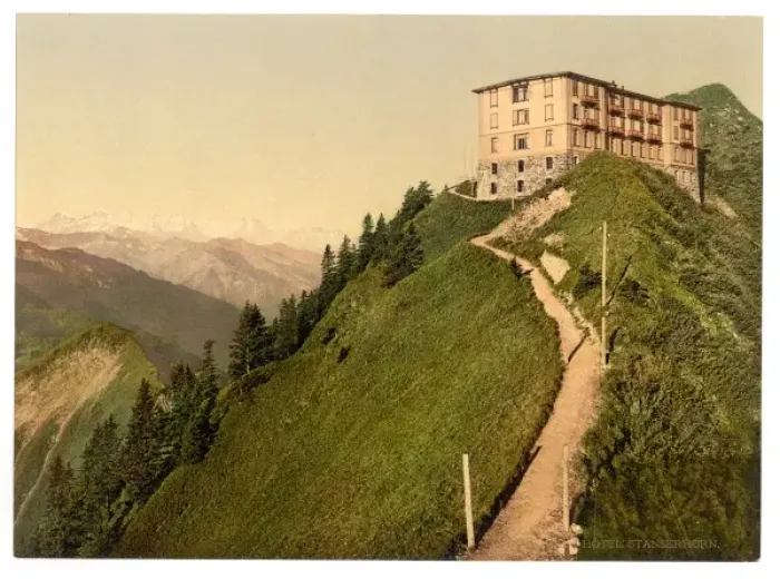 Framed Print : Hotel Stanserhorn, Unterwald, Switzerland Framed Print : Hotel Stanserhorn, Unterwald, Switzerland