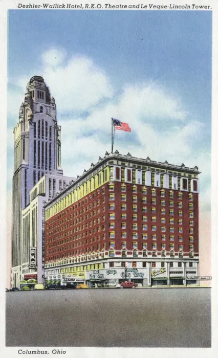 Framed Print : Hotel, Theatre, Le Veque-Lincoln Tower, Columbus, Ohio, USA Framed Print : Hotel, Theatre, Le Veque-Lincoln Tower, Columbus, Ohio, USA