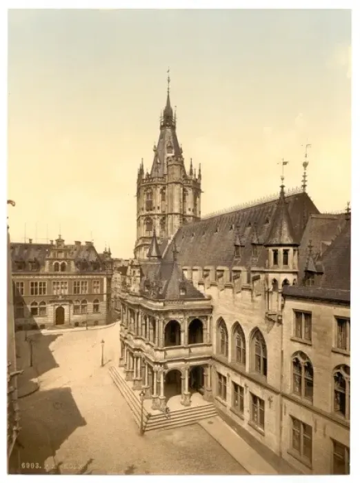 Framed Print : Hotel de Ville, Cologne, the Rhine, Germany Framed Print : Hotel de Ville, Cologne, the Rhine, Germany