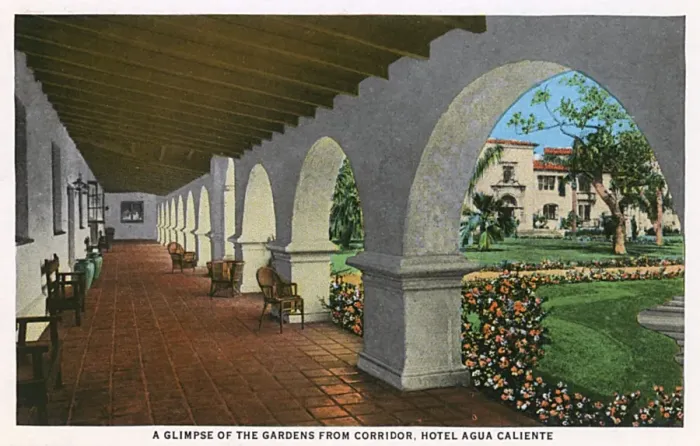 Framed Print : Hotel walkway and gardens, Agua Caliente, Tijuana, Mexico Framed Print : Hotel walkway and gardens, Agua Caliente, Tijuana, Mexico