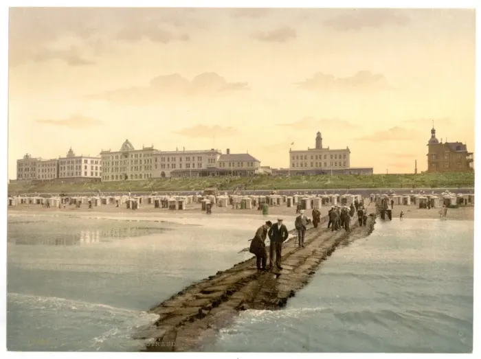 Framed Print : Hotels and beach, Borkum, Schleswig-Holstein, Germany Framed Print : Hotels and beach, Borkum, Schleswig-Holstein, Germany