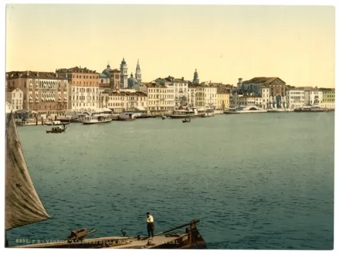 Framed Print : Hotels on the Schiavoni, Venice, Italy Framed Print : Hotels on the Schiavoni, Venice, Italy