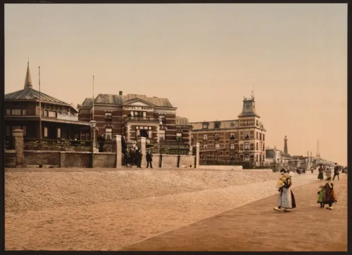 Framed Print : Hotels, vuurtoren, and gedenknaald, 1830, Scheveningen, Holl Framed Print : Hotels, vuurtoren, and gedenknaald, 1830, Scheveningen, Holl