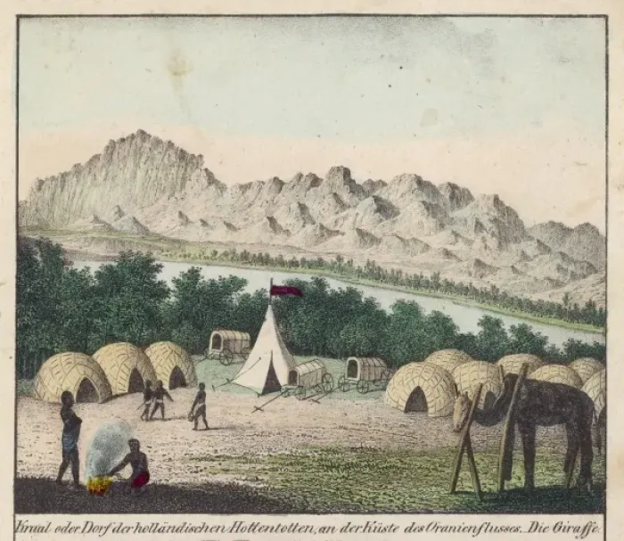 Framed Print : Hottentot Village Framed Print : Hottentot Village
