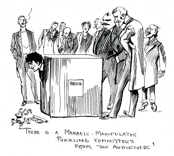 Framed Print : Houdinis act at the London Hippodrome 1904 Framed Print : Houdinis act at the London Hippodrome 1904