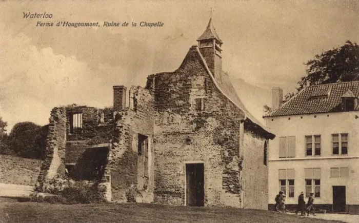 Framed Print : Hougoumont Farm and chapel ruins, Belgium Framed Print : Hougoumont Farm and chapel ruins, Belgium