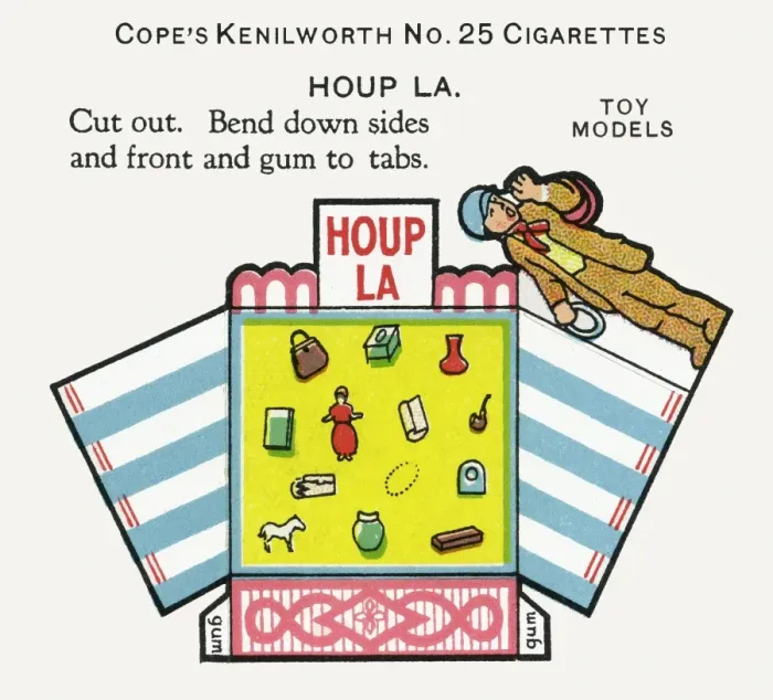 Framed Print : Houp-la. Copes Toy Models (The Country Fair) cigarette cards Framed Print : Houp-la. Copes Toy Models (The Country Fair) cigarette cards