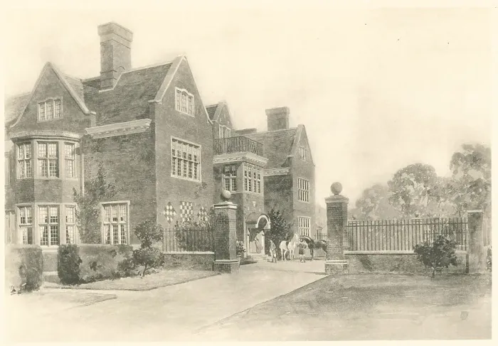 Framed Print : House In Berkshire, Entrance Front Framed Print : House In Berkshire, Entrance Front