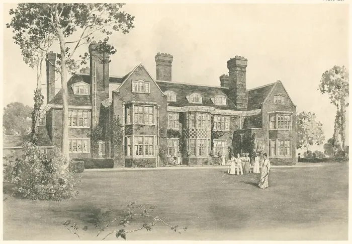 Framed Print : House In Berkshire, Garden Front Framed Print : House In Berkshire, Garden Front