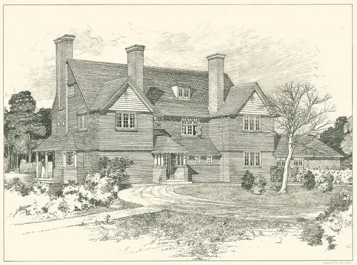 Framed Print : House In Cambridgeshire, Entrance Front Framed Print : House In Cambridgeshire, Entrance Front