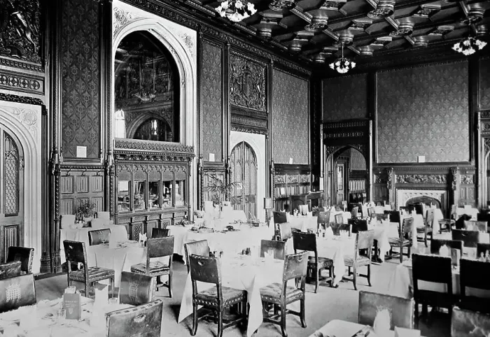 Framed Print : House of Commons Dining Room, Victorian period Framed Print : House of Commons Dining Room, Victorian period