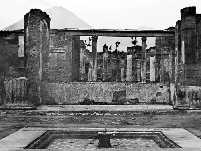 Framed Print : House of the Dancing Faun, Pompeii, Italy, Victorian period Framed Print : House of the Dancing Faun, Pompeii, Italy, Victorian period
