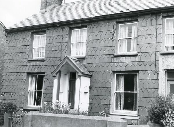 House with decorative slate tiling, North Wales