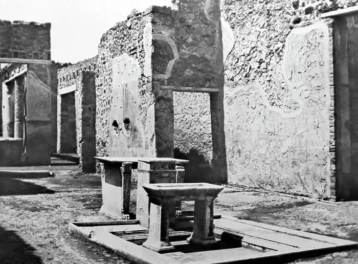 Framed Print : House of the Fuller, Pompeii, Italy, Victorian period Framed Print : House of the Fuller, Pompeii, Italy, Victorian period