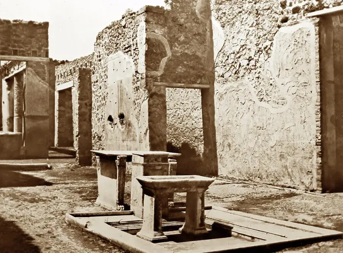 Framed Print : House of the Fuller, Pompeii, Italy, Victorian period Framed Print : House of the Fuller, Pompeii, Italy, Victorian period