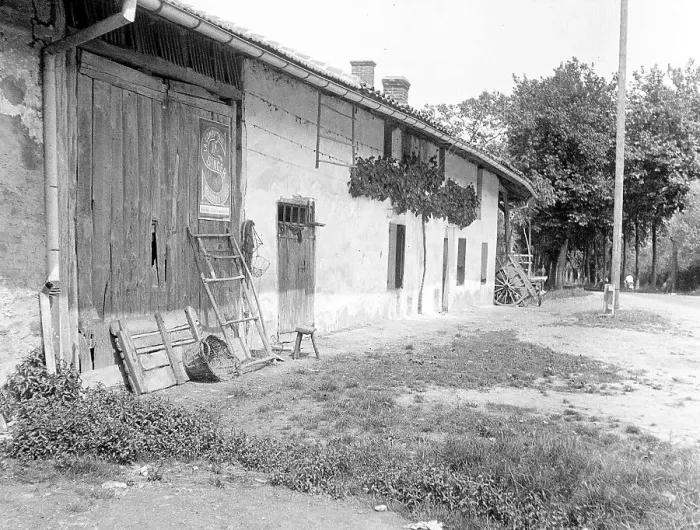 Framed Print : House with grape vine, garage and hay loft in Albertville Framed Print : House with grape vine, garage and hay loft in Albertville