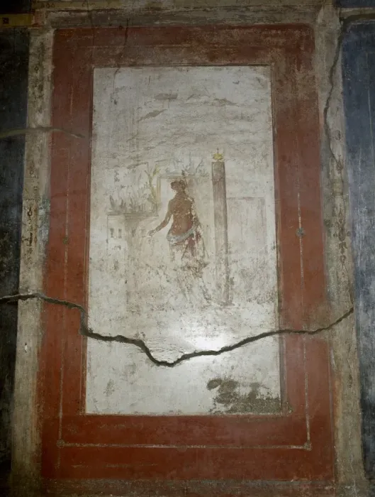 Framed Print : House of Lucio Ceio Secondo. Pompeian painting that decorate Framed Print : House of Lucio Ceio Secondo. Pompeian painting that decorate