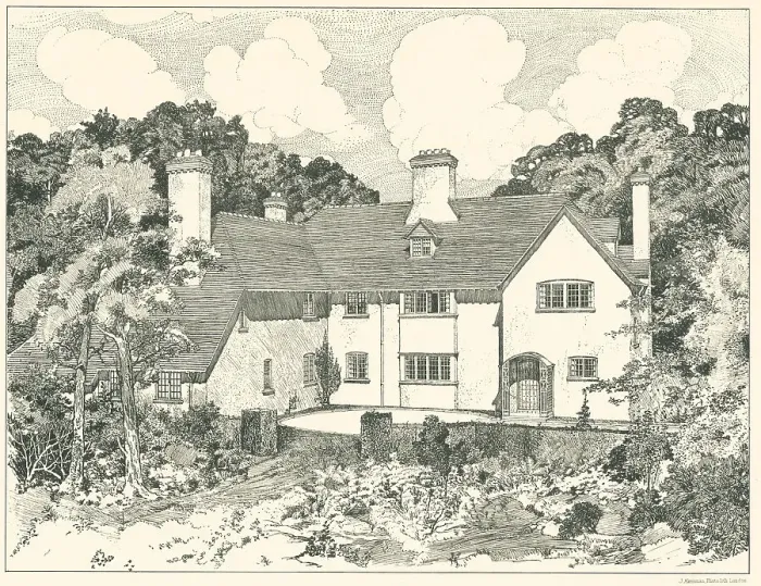 Framed Print : House In The New Forest, Entrance Front Framed Print : House In The New Forest, Entrance Front