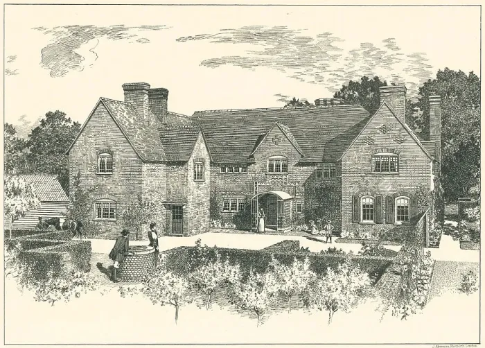 Framed Print : House In North Hampshire, Entrance Front Framed Print : House In North Hampshire, Entrance Front