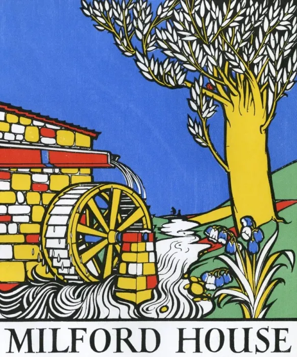 Framed Print : Mill house and watermill running in a stream