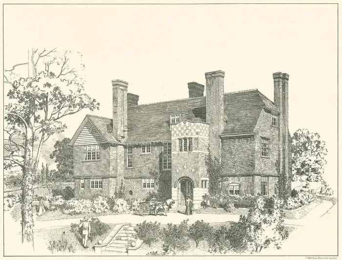 Framed Print : House in West Kent, Entrance Front