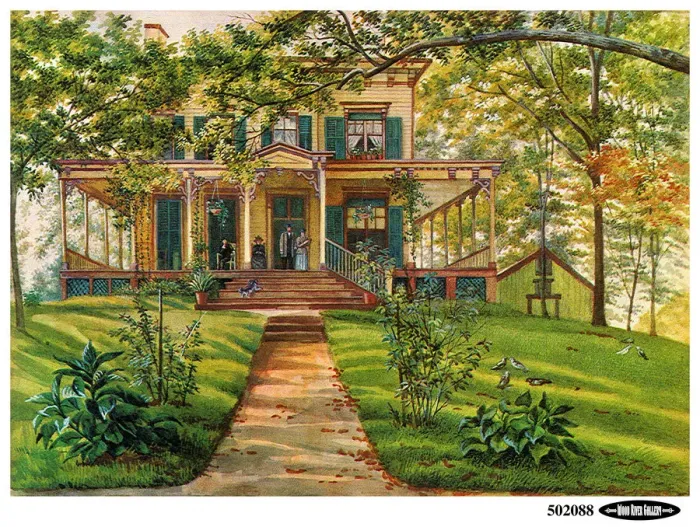 Framed Print : Front of House, Yard Framed Print : Front of House, Yard