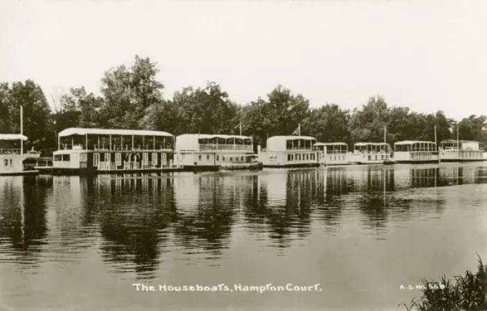 Framed Print : Houseboats at Hampton Court Framed Print : Houseboats at Hampton Court