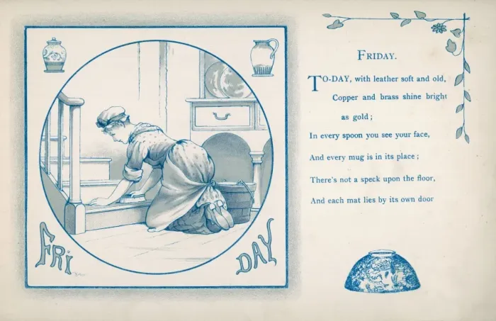 Framed Print : Housemaid Scrubbing 1886 Framed Print : Housemaid Scrubbing 1886