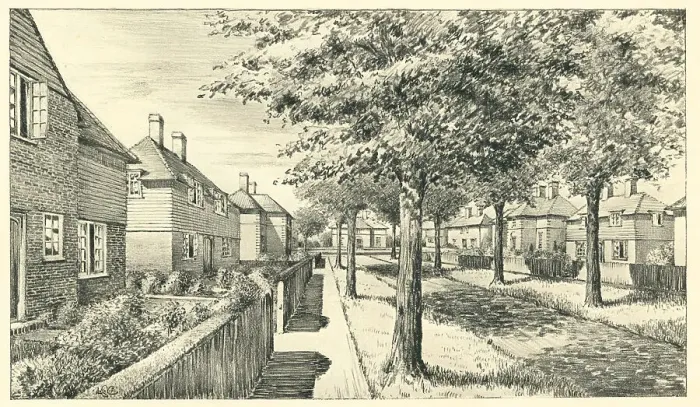 Framed Print : Houses At Austen Wood Common Framed Print : Houses At Austen Wood Common