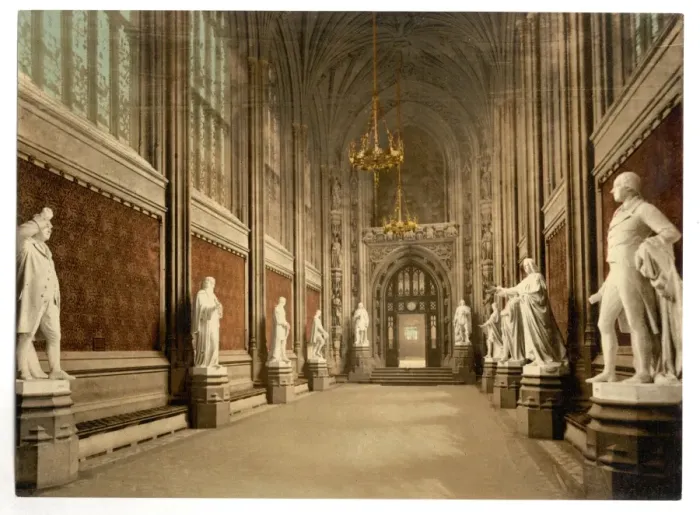 Framed Print : Houses of Parliament, St. Stephens Hall (Interior), London Framed Print : Houses of Parliament, St. Stephens Hall (Interior), London