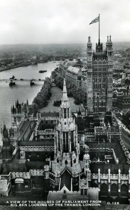 Framed Print : Houses of Parliament viewed from Big Ben, Westminster Framed Print : Houses of Parliament viewed from Big Ben, Westminster