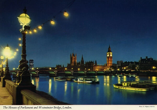 The Houses of Parliament and Westminster Bridge, London