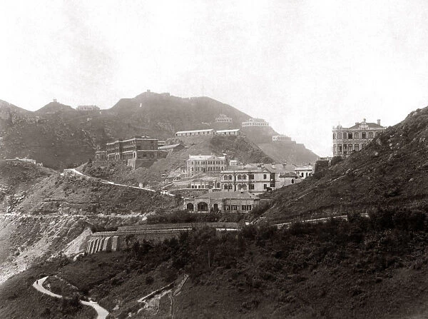Houses on the Peak, Hong Kong, circa 1890s. Date: circa 1890s