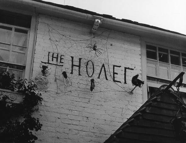 THE HOVEL. The curious sign of a restaurant at Walton on Thames