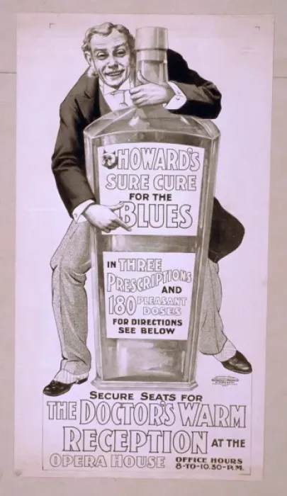 Framed Print : Howards sure cure for the blues in three prescriptions Framed Print : Howards sure cure for the blues in three prescriptions