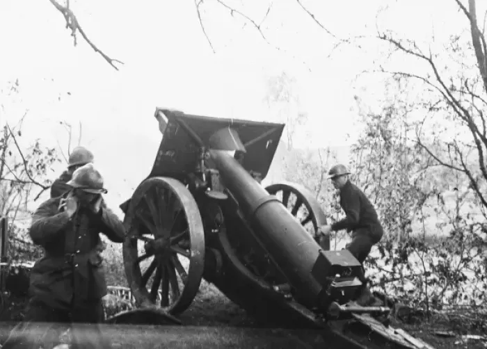 Framed Print : Howitzer in France WWII Framed Print : Howitzer in France WWII