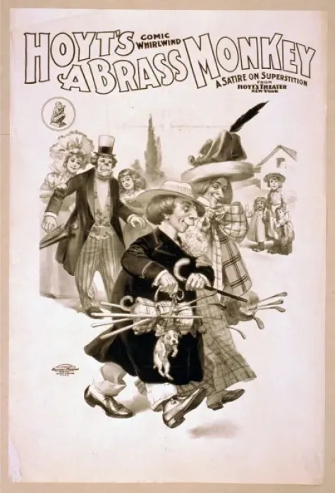 Framed Print : Hoyts comic whirlwind, A brass monkey a satire on superstit Framed Print : Hoyts comic whirlwind, A brass monkey a satire on superstit