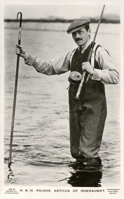 Framed Print : HRH Prince Arthur of Connaught - Fly fishing for Salmon Framed Print : HRH Prince Arthur of Connaught - Fly fishing for Salmon