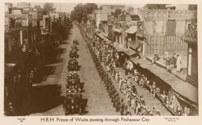 Framed Print : HRH Prince of Wales passing through Peshawar