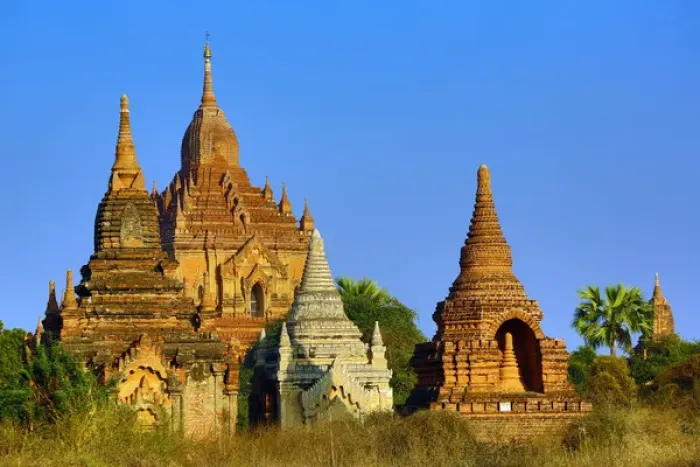 Framed Print : Htilominlo Temple Pagoda, Plain of Bagan, Bagan, Myanmar