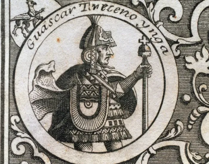 Framed Print : Huascar Inca (h. 1491-1532). Sapa Inca of the Inca empire fr Framed Print : Huascar Inca (h. 1491-1532). Sapa Inca of the Inca empire fr
