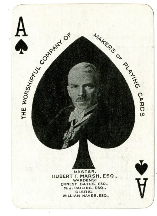 Framed Print : Hubert T Marsh on an Ace of Spades playing card Framed Print : Hubert T Marsh on an Ace of Spades playing card
